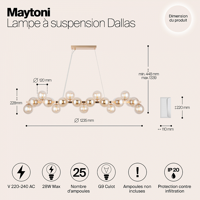 Светильник Maytoni MOD547PL-25G